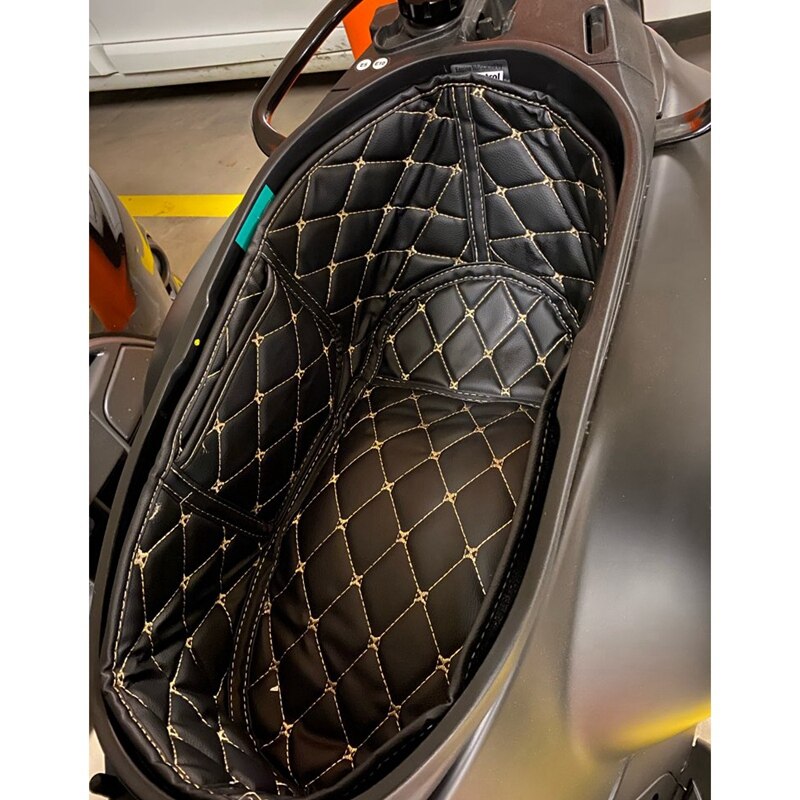 Motorcykel pu bagagerum bagagerum beskytter sæde spand pude til vespa (italien) gts 300 tilbehør