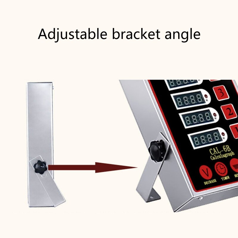 6 kanäle Küche Timer Kommerziellen Kochen Timer, Restaurant Timer mit Lauter Alarm Kochen Erinnerung, Edelstahl für