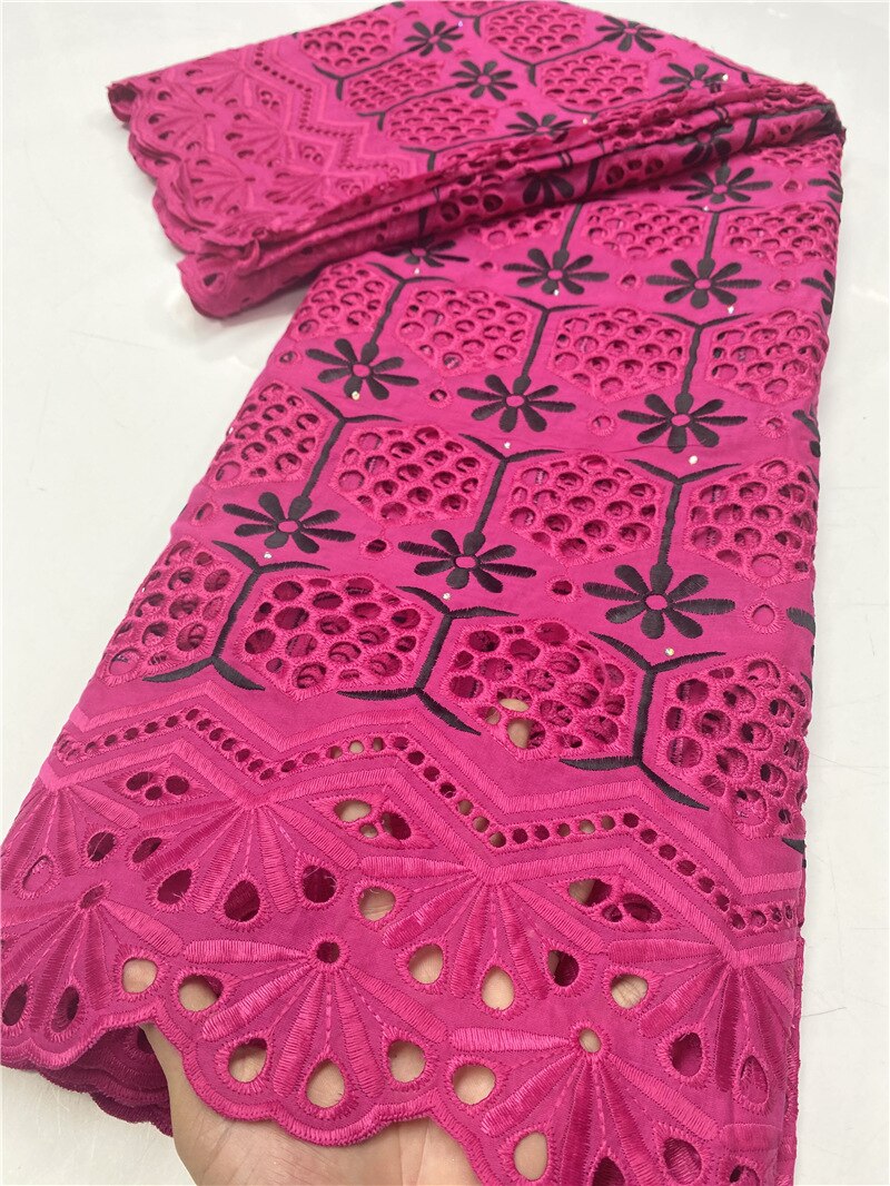 Swiss Voile Lace In Switzerland African Lace Fabric For Wedding Swiss Lace Fabric For Women 100% Cotton Lace Fabric YA3650B-7: Picture 5