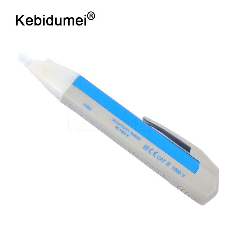 kebidumei Safe Non-Contact Detection Electric Voltage Volts Detector Tester Sensor Pen Stick AC 90~1000V LED Buzzer Alarm