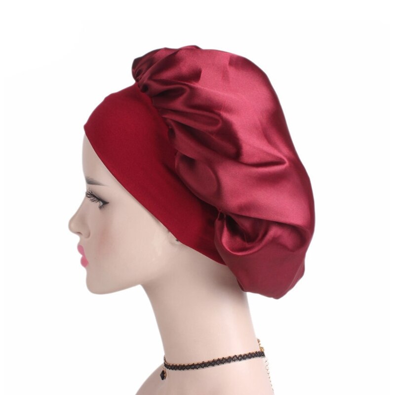 Gorro De Satén Liso Ajustable Para Mujer, Gorro De... - Grandado