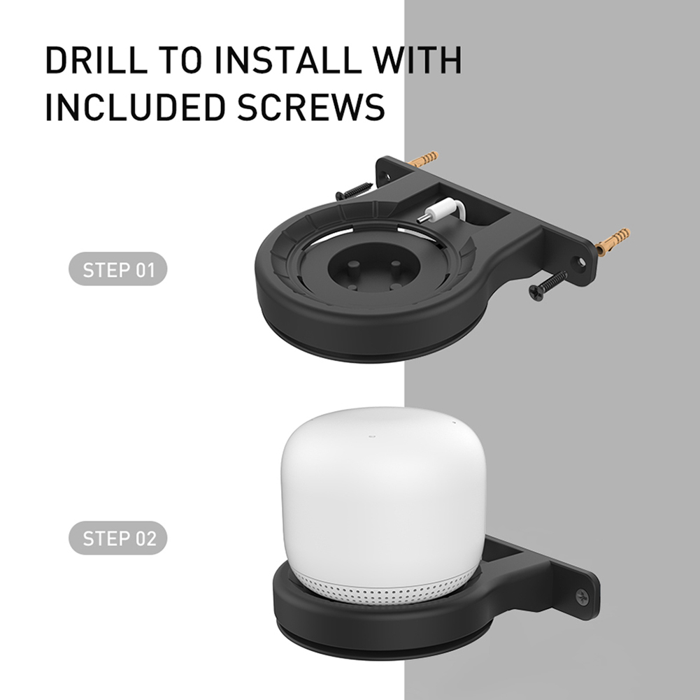 Mini smart speaker wall mount hanger for google nest wifi wireless router/google mini/nest mini management space-saving bracket