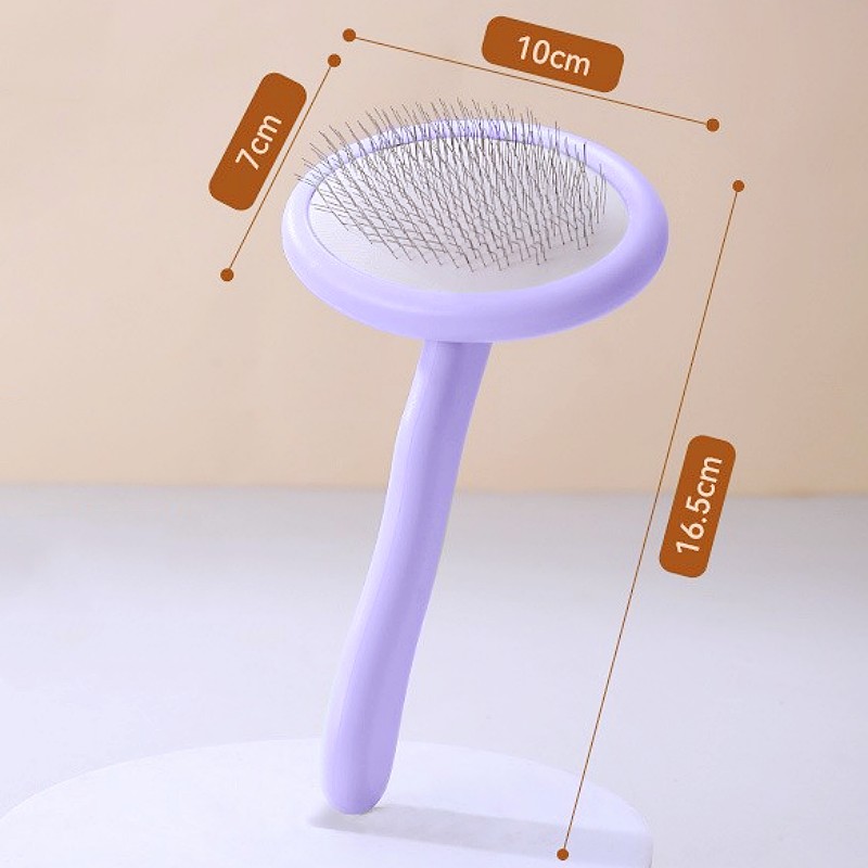 Hondenborstel Dierenhaarverwijderaar Massage Kattenborstel Roestvrijstalen kammen voor het reinigen van hondenhaar Comfortabele handgreep Borstels Dierenverzorging: Rood