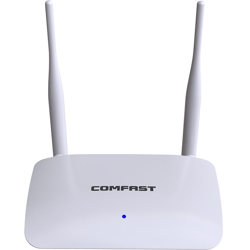 Comfast grote dekking 300 mbps thuis sterke draadloze wifi-router met 2*5 dbi dubbele antennes 1 wan +3 lan  rj45 poorten draadloze ap