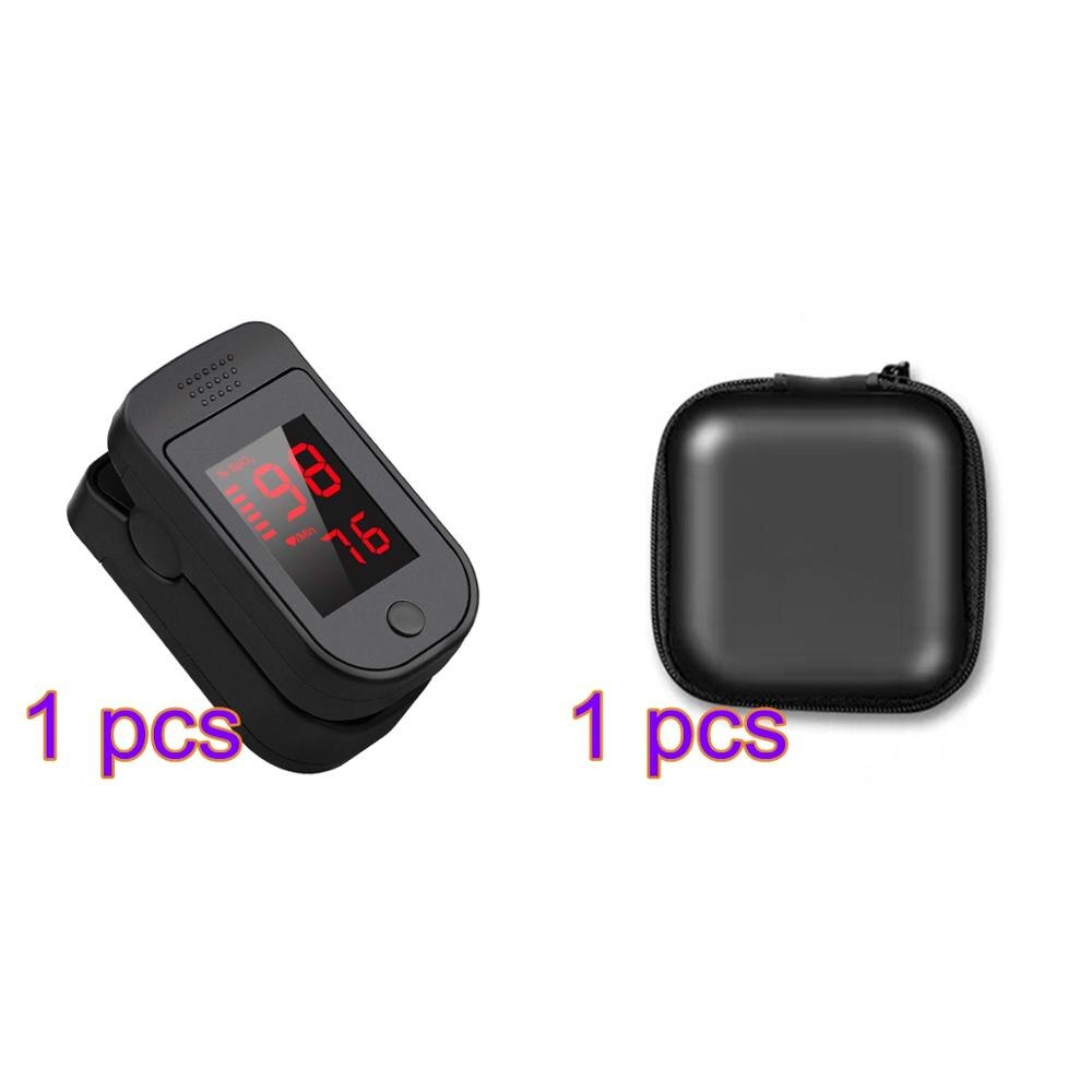 LED Finger Pulse Oximeter Oxymeter Pulsoximeter Pulseoximeter Fingertip Pulse Oximeter Blood Oxygen Meter Health Care Tool: oximeter with bag3