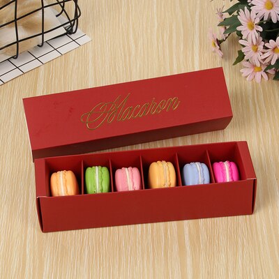 10/20Pc Wit Macaron Doos Met Roze Wit Zwart En Groen Dessert Macaron Dozen Gunsten En Verpakking dozen Voor 12 Macarons: D / 10pcs