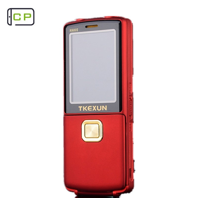 TKEXUN 8800i Flip Phone MP3 MP4 Dual Flashlight Vibration Dual Sim Camera Magic Voice 2.4 Inch Luxury Push Botton Mobile Phone