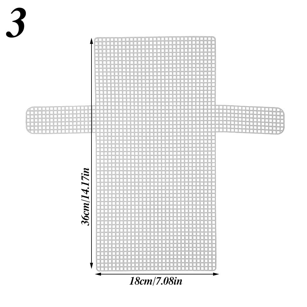 Crochet à grille pour couture, bricolage, fournitures artisanales, sacs à loquet, maille en plastique, fil de tissu, sac, tapis, sacs de tissage, accessoires de fabrication: 3