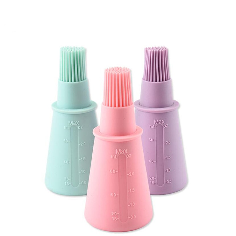 Pincéis de silicone europeus para assar, ferramenta de cozinha com escala, pincel para assar pão, cozinhar, raspar, grelhar