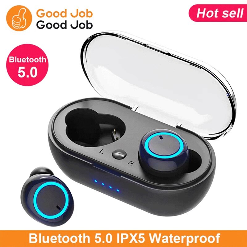 GT1 TWS Fingerprint Touch Bluetooth Earphones, HD Stereo Wireless Headphones,Noise Cancelling Gaming Headset