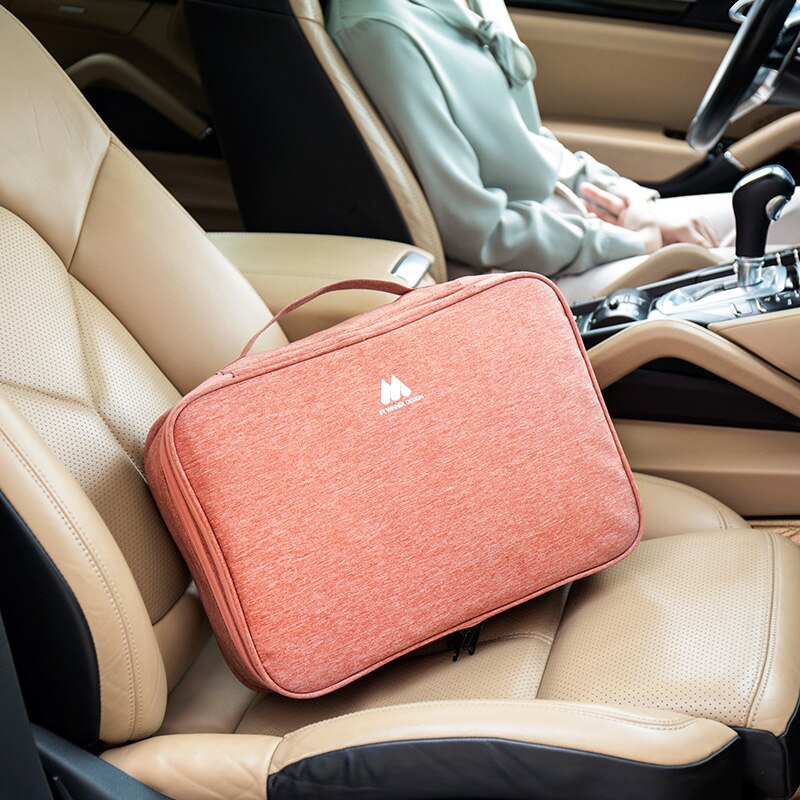 Porte-documents multicouches, sac de rangement multifonctionnel pour documents, organisateur de certificat, étui pour passeport de voyage à domicile avec serrure