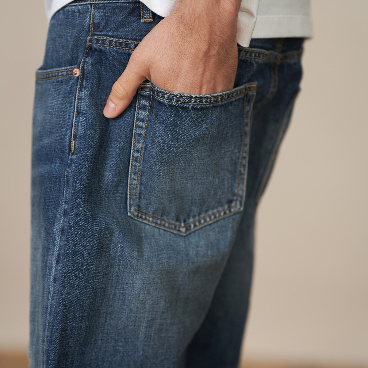 SIMWOOD 2022 Spring Summer Loose Straight Jeans Men Ripped Hole Streetwear Ankle-length Plus Size Denim Trousers