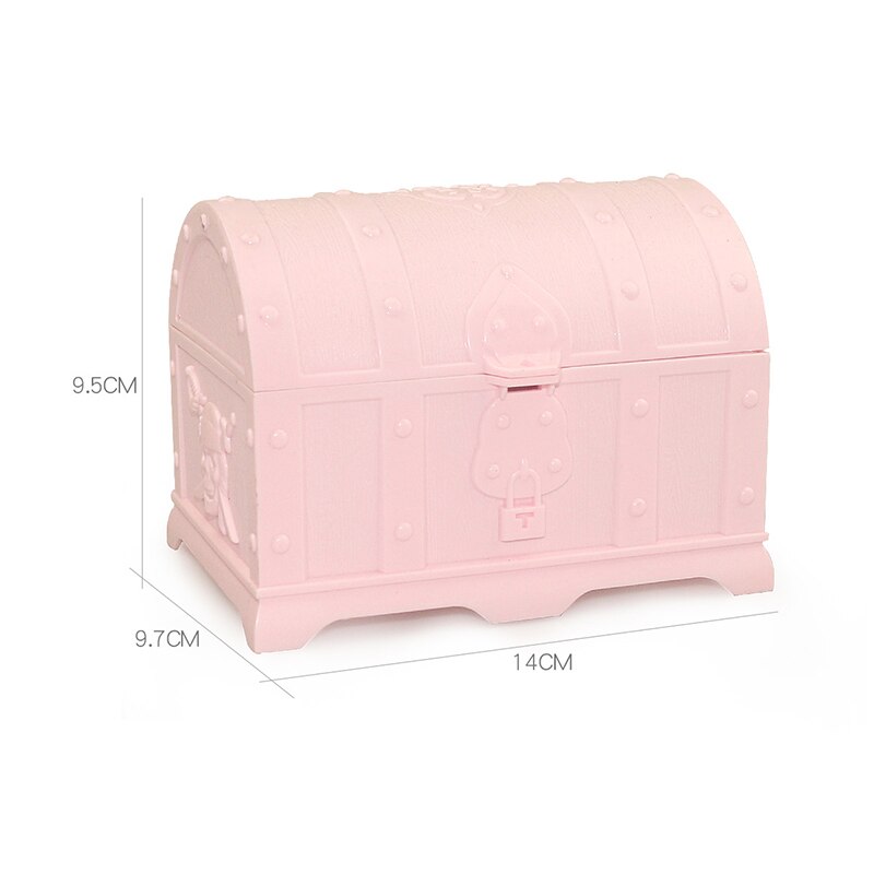 Doldoly Piraat Schatkist Doos Sieraden Opbergdoos Case Home Decoratieve Slaapkamer Opslag Speelgoed Box Party Gunsten Props: marca pink  I