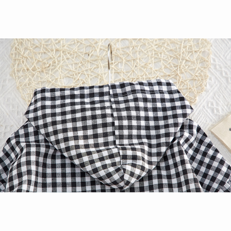 Herfst Mode Plaid Childrens 'Jas Lange Mouwen Kinderen Windjack Kids Jas