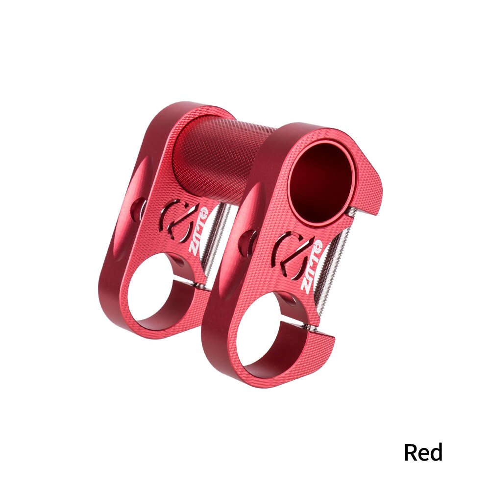 Aluminum Folding Bike Extended Stem Ultralight 25.4mm handlebar Extension 45mm Out front stem Adjustable Riser: Red