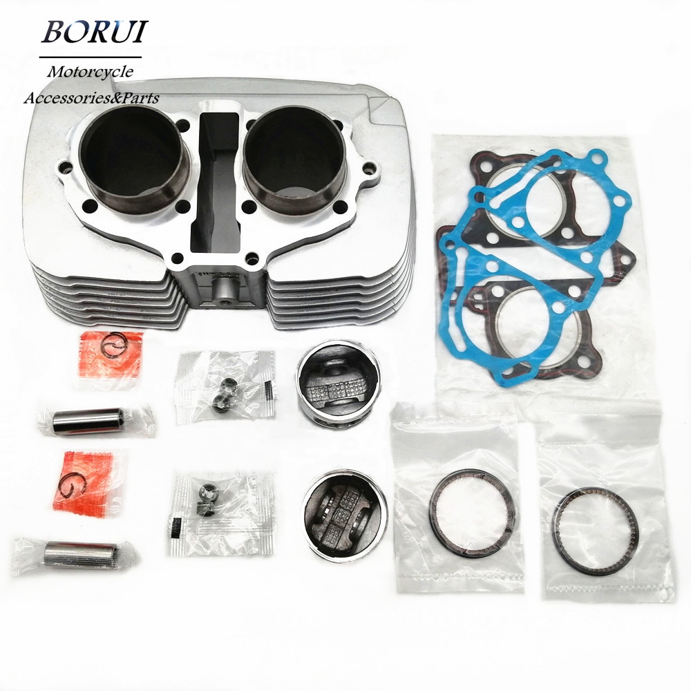 Pistón de cilindro para motocicleta Kit de juntas de anillo de 53mm apto para Honda CBT250 CA250 Rebel CMX250 DD250 CBT CA CMX DD 250 253FMM: Default Title