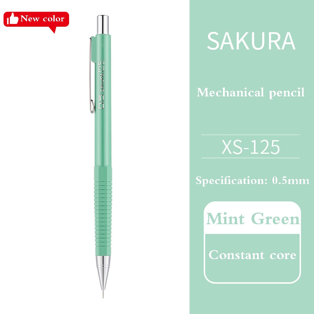 Crayon automatique japonais Sakura XS-123/125, 4 pièces, pour étudiants, , dessin, peinture, noyau Anti-rupture 0.3/0.5/0.7MM: 4Pcs green 0.5mm