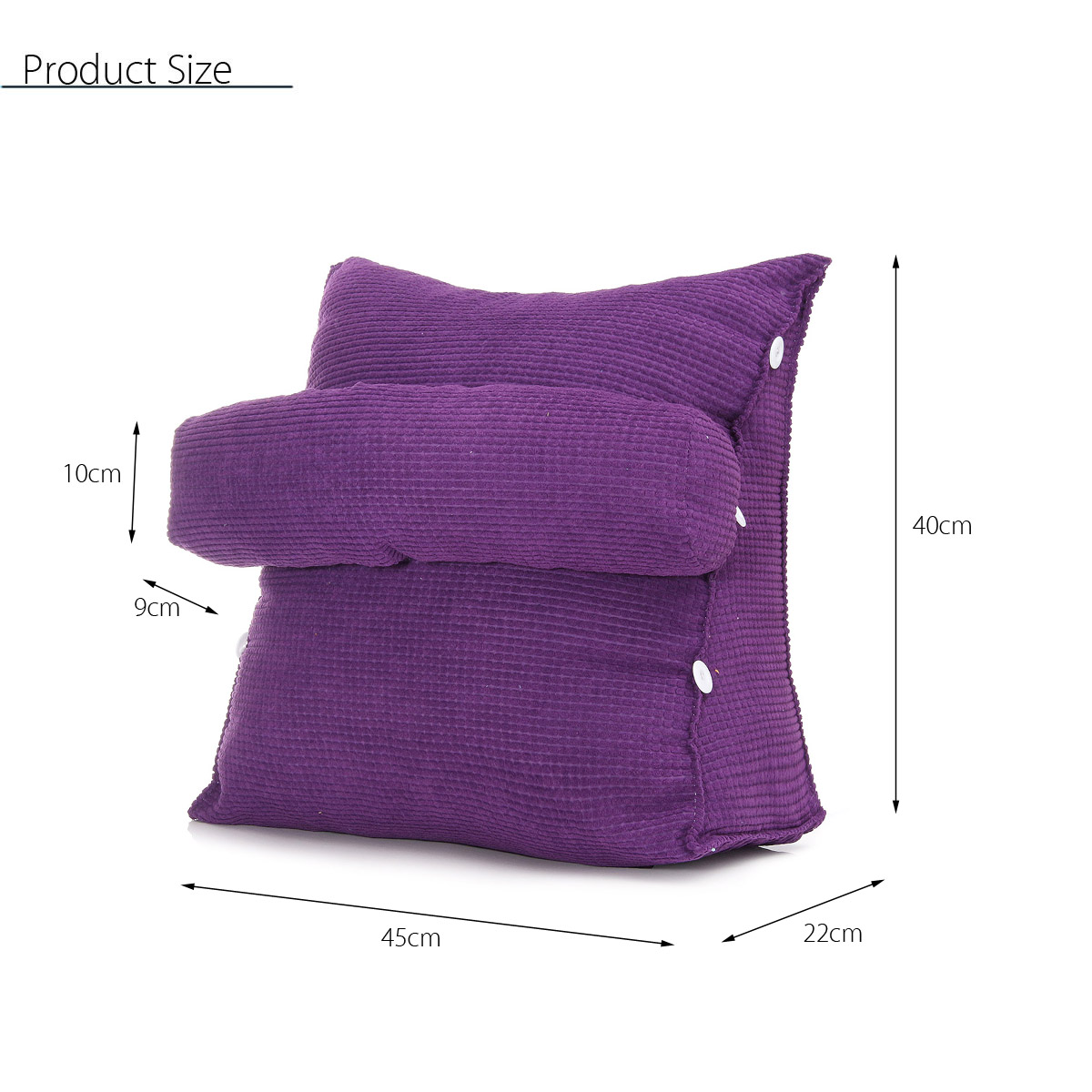 Triangle Sofa Cushion Back Pillow Bed Backrest Office Chair Pillow Support Waist Cushion Lounger TV Reading Lumbar Home Decor