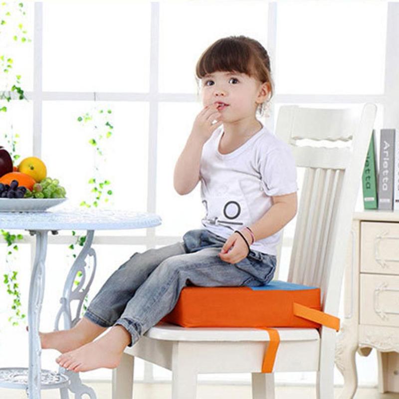Asiento elevador portátil ajustable para Muebles de bebé, almohadilla para silla aumentada para niños, esponja suave, cojín extraíble para silla de comedor