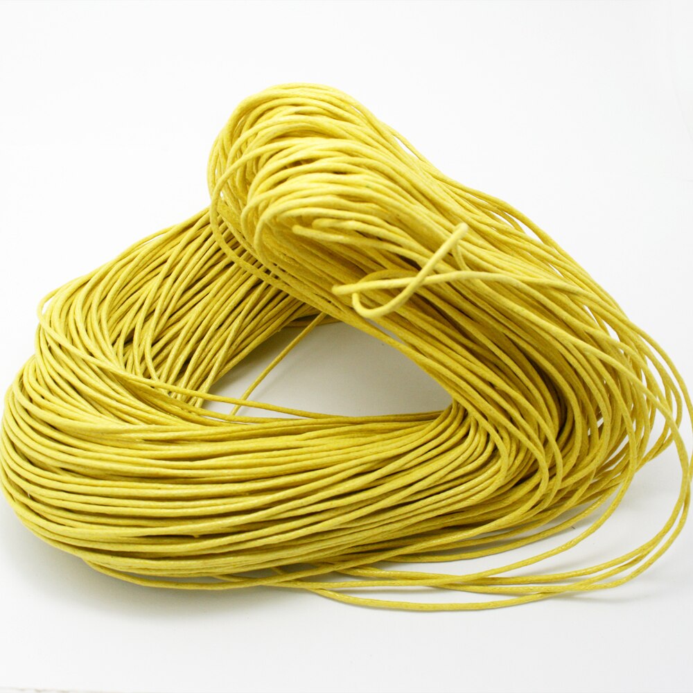 Cordon de serrage en coton ciré 1.5mm | 60 m/lot, collier de corde en perle ciré, fabrication de Bracelet et d'accessoires de couture, bijou à bricoler et soi-même