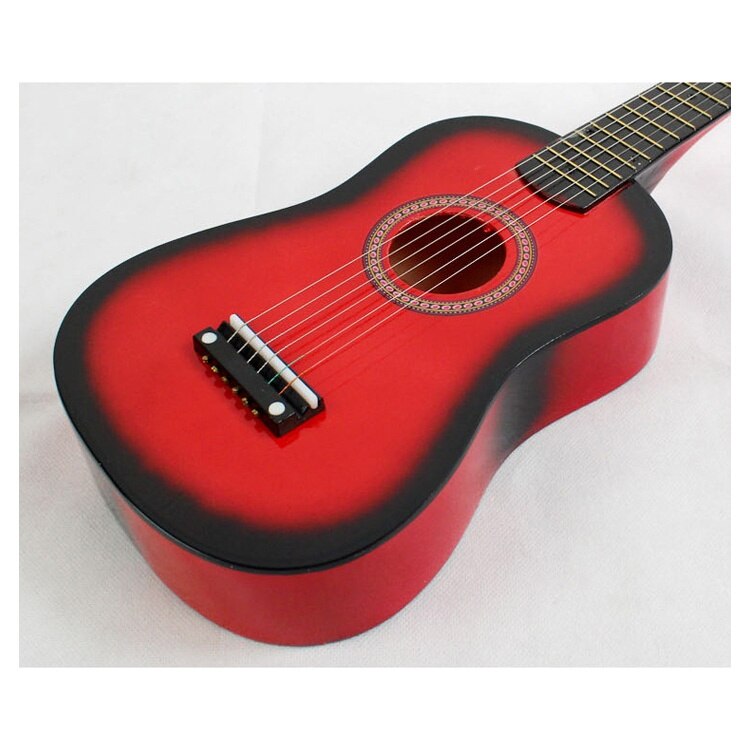 23inch Guitar Mini Guitar Basswood Kid's Musical Toy Acoustic Stringed Instrument with Plectrum 1st String Red