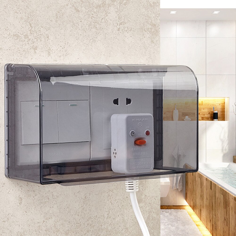 Gniazdko ścienne pudełko ochronne osłona przeciwpyłowa domowe wodoodporne wieczko na zatrzask pudełko z przykrywką robić domu kuchnia toaleta łazienka