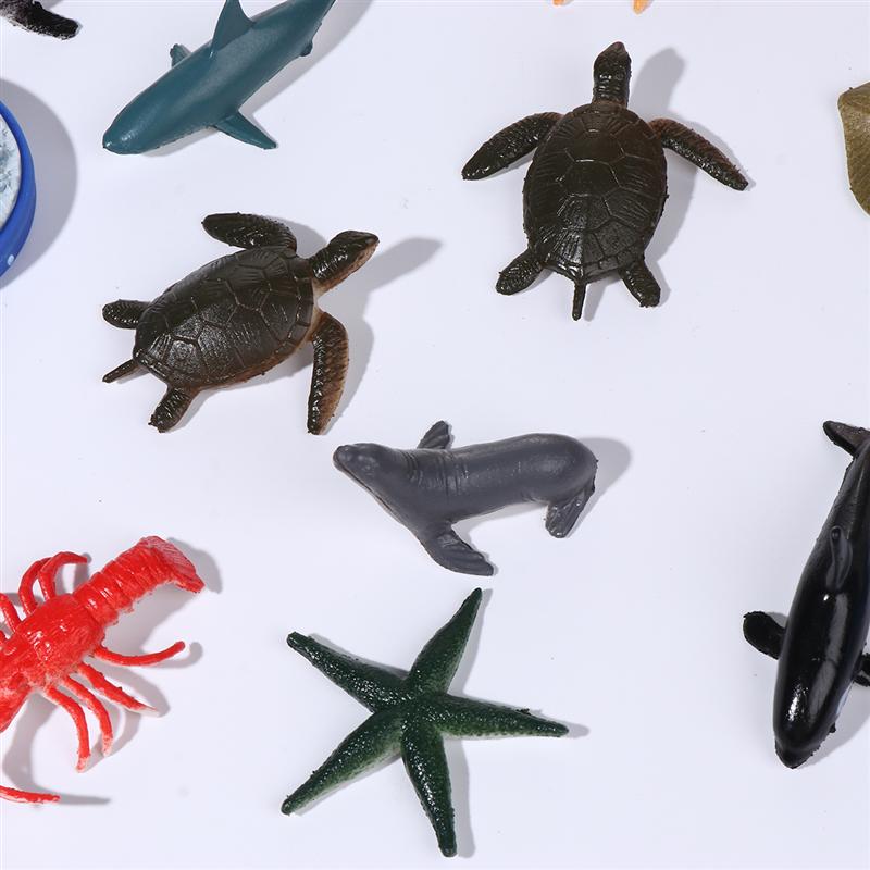 1 barril de figuras de animales marinos simulando la decoración de forma de Animal marino para niños (colores surtidos)