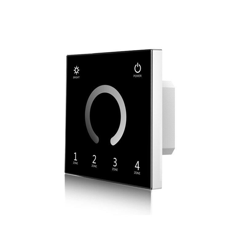 Tira dimmer led 230v 110v painel de toque, 4 zona wi-fi 2.4g rf remoto 12v único controle de tira colorida 8a, receptor sem fio: T11-B only