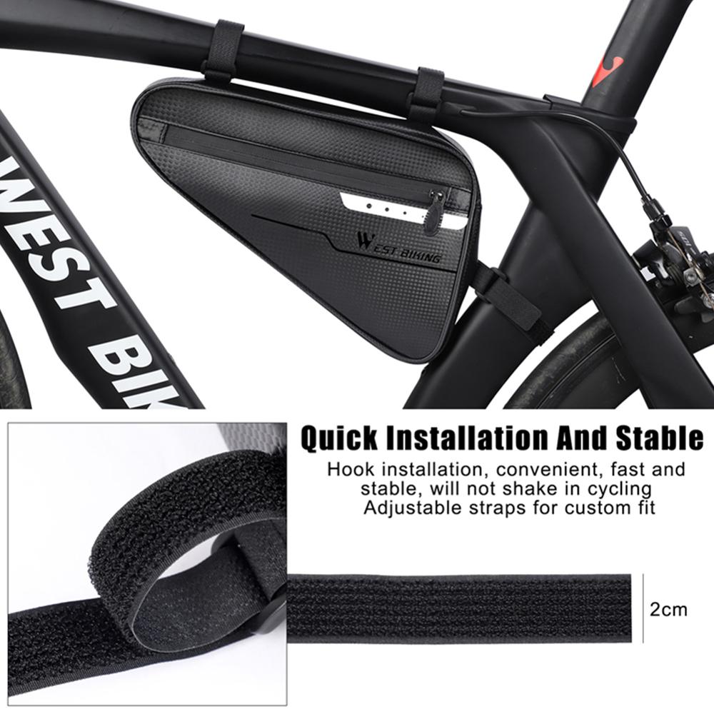 4L Capaciteit Waterdichte Fiets Driehoek Tas Mtb Racefiets Voorkant Tas Classic Delicate Textuur Draagbare Fiets Tassen