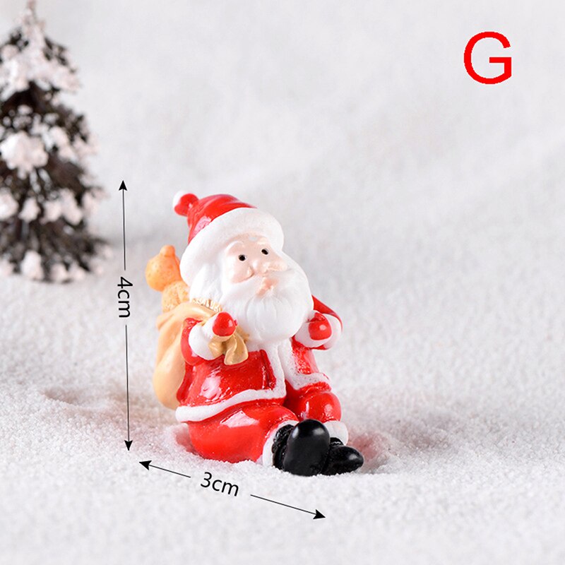 Mini Resin Christmas Decoration Santa Claus Snowman Tree Micro Landscape Model DIY Miniature Garden Figurines Home Decoration: G