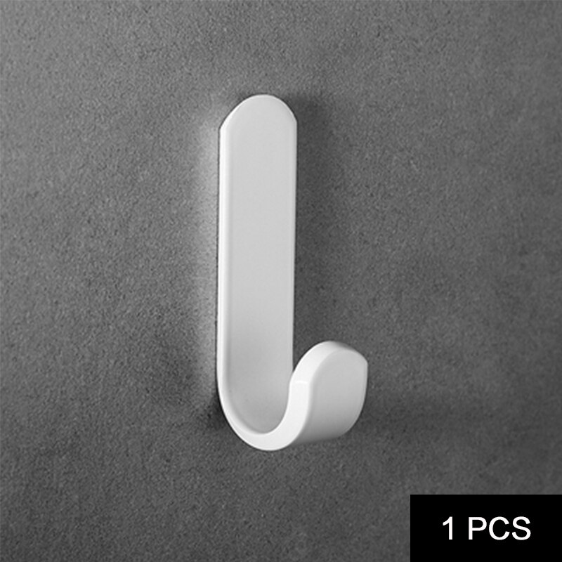 Bathroom Accessories Black Wall Hooks Sticker Adhesive Clothes Coat Hat Hanger aluminum Rustproof Towel Hook Decorative hook: SHK-0076