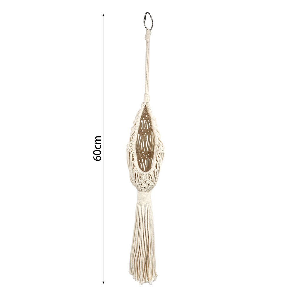 Macrame Plant Hanger Baskets Flower Pot Holder Balcony Wall Hanging Planter Decor Knotted Lifting Rope Home Garden: Style B