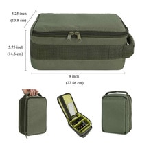 Multi Layer Portable Fishing Reel Bag 4 Cells Storage Fly Tackle Gear Lure Line Organizer Cover Case High Capacity