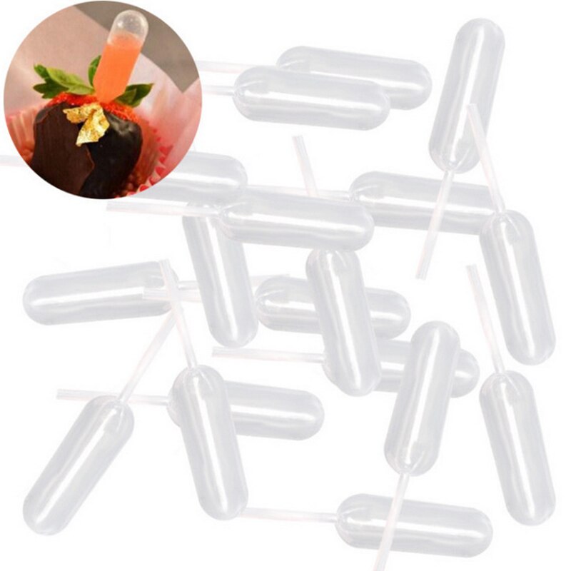 50pcs 4ml Sauce Droppers For Cupcakes Ice Cream Sauce Ketchup Pastries Macaron Stuffed Dispenser Mini Squeeze Transfer Pipettes