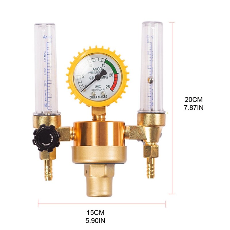 Double Tube Argon Regulator Accurate Gas Metering System for Wider Gas