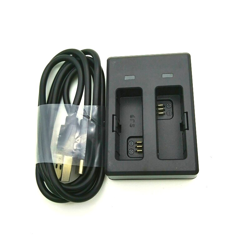 Cargador de batería Original SJCAM SJ9, cargador Dual de 1300mAh, iones de litio recargable de, accesorios para cámara SJCAM Strike /SJ10 Pro: charger and cable