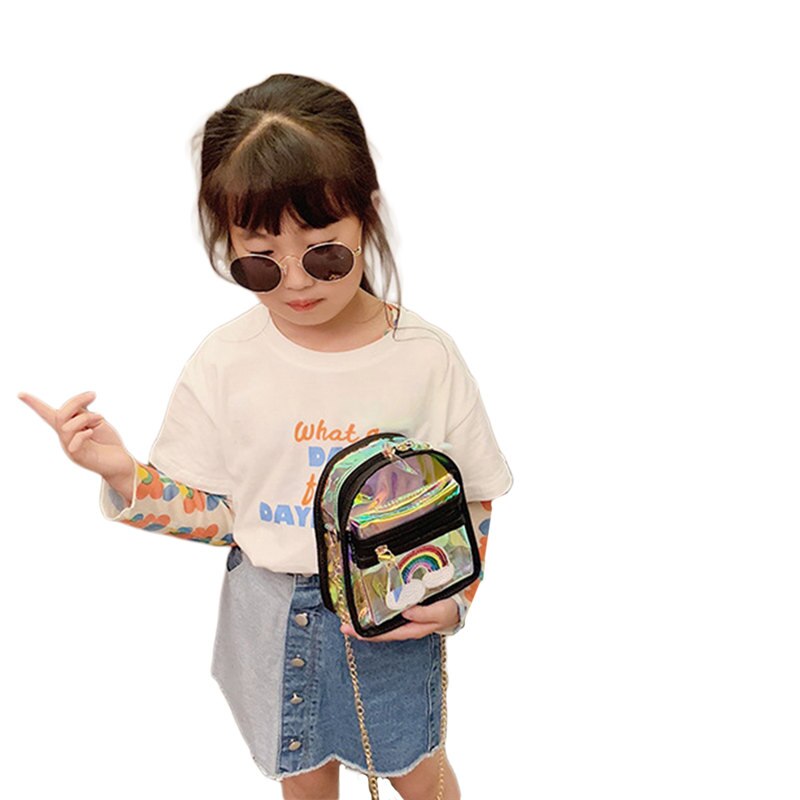Della Ragazza del bambino Trasparente Crossbody Borsa Da Viaggio Borse A Tracolla Borsa A Tracolla Della Moneta Borse mini Borsa