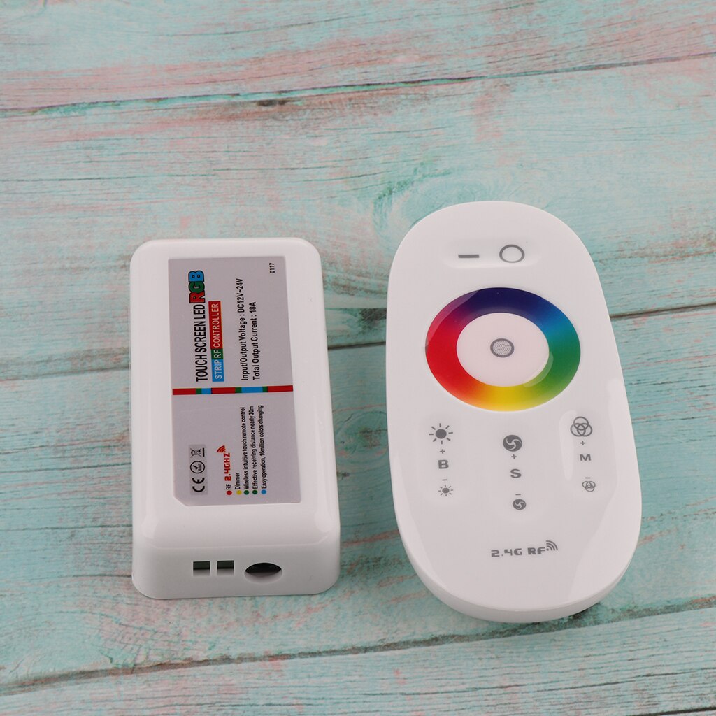RGB LED Strip Light Controller Wireless RF Remote Touch Dimmer DC 12/24V