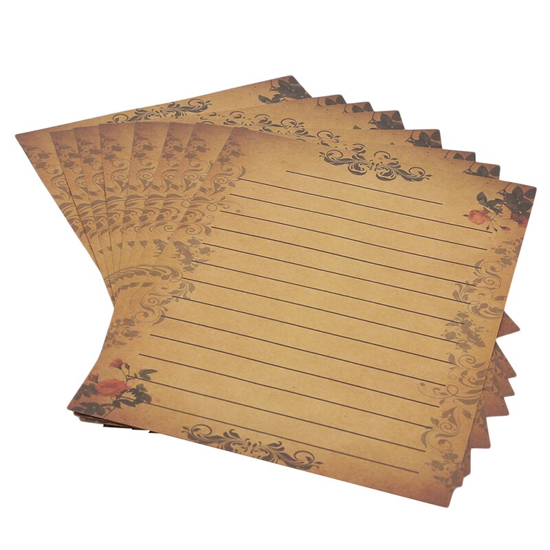 Office Envelope Letter Paper European Country Style Vintage Message Writing Love Paper Letter Set School Stationery Supply: style5