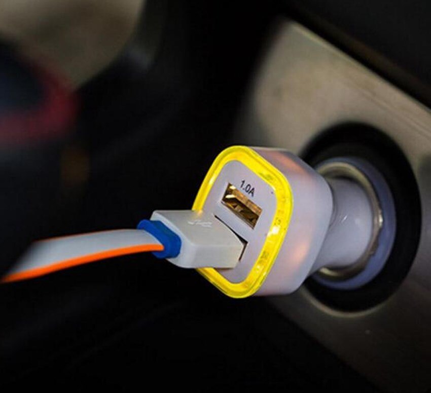 2.1A+1A Dual 2 USB Port LED Car Charger Adapter for Universal Smart Phone Tablet