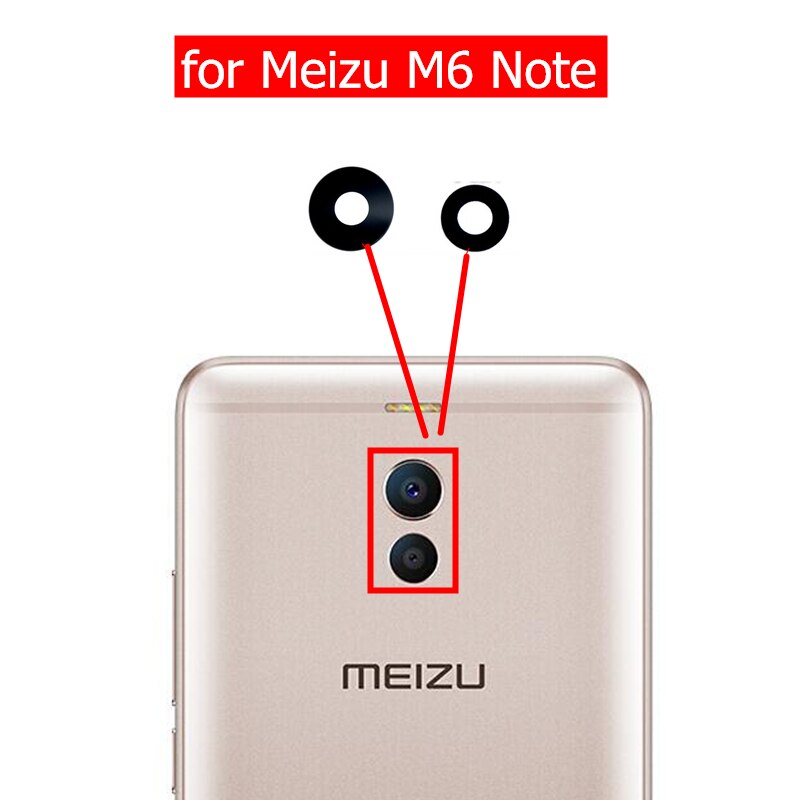 1Set Voor Meizu M6 Note Camera Glas Lens Back Rear Camera Lens Met 3M Lijm Voor Meizu M6 opmerking Vervanging Reparatie Onderdelen