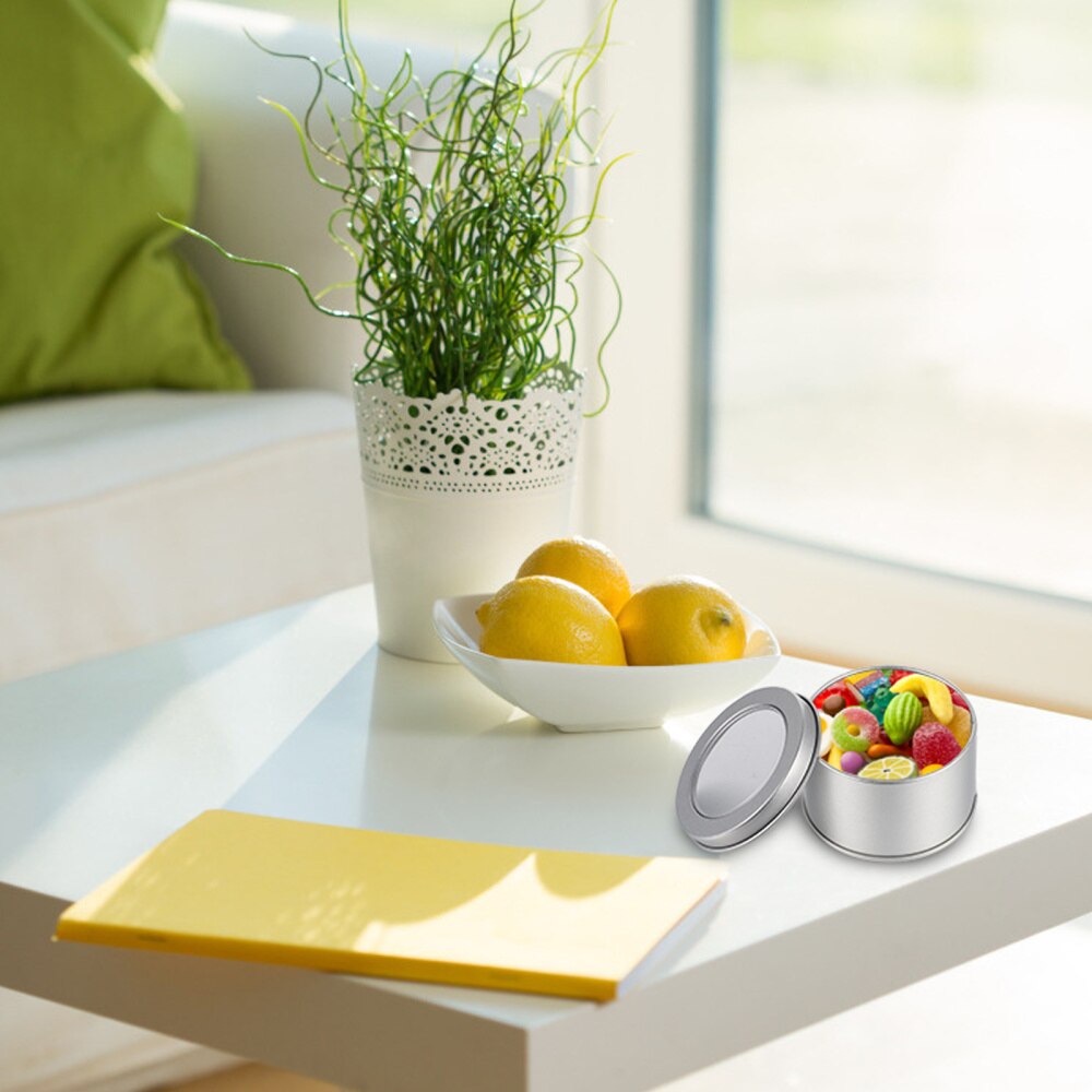 12 stuks blikken container ronde blikken container opbergdoos blikken doos snoepdoos voor binnen feest winkel thuis