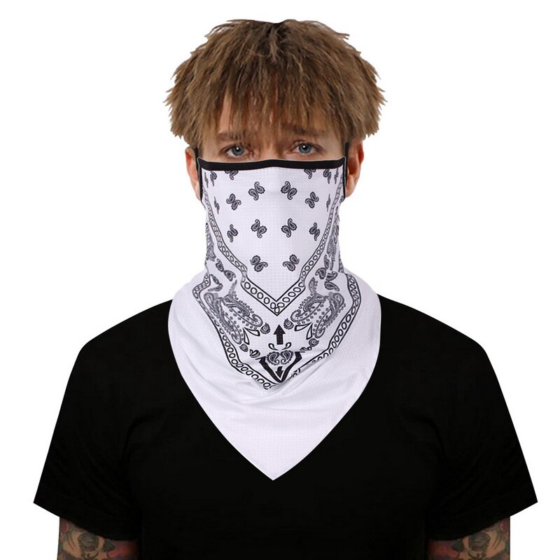 Unisex kvinder herre åndbar trekant bandana halvt ansigt halstørklæde mænd kvinder tørklæde