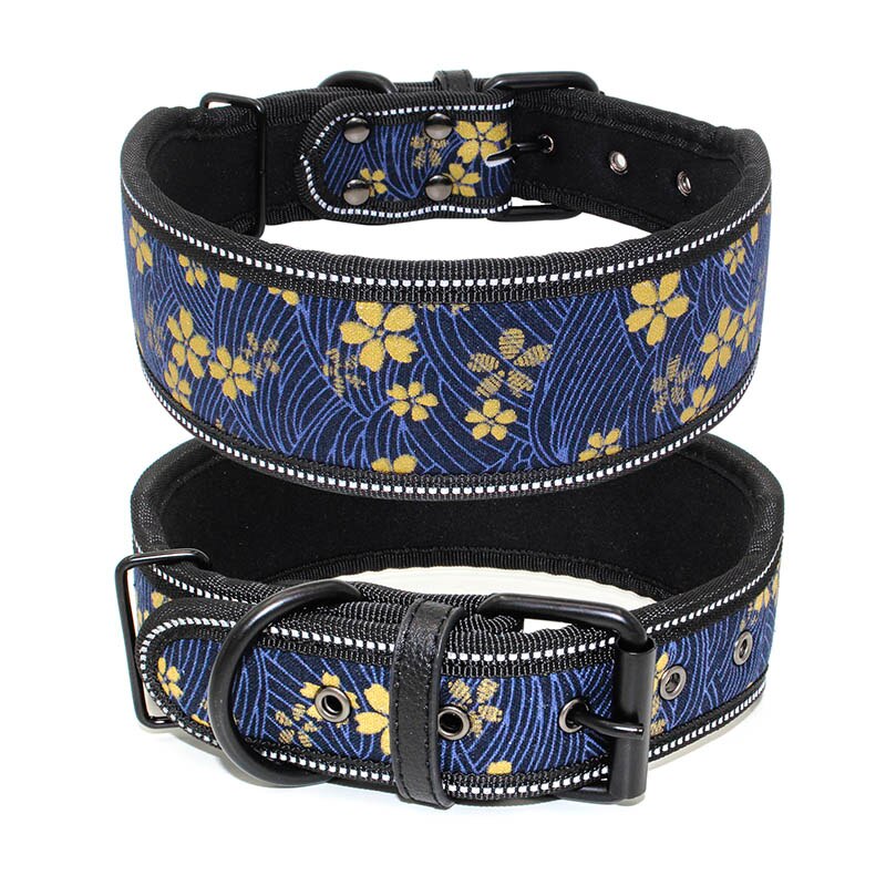 10 kleuren reflecterende puppy grote halsband met gesp verstelbare huisdierhalsband voor kleine, middelgrote en grote honden Pitbull-riem hondenketting: S / Rood