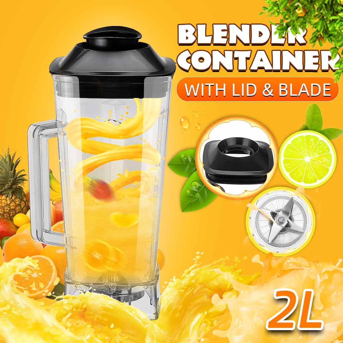 2L Blender Spare Parts HP-010 Blade jtc Assembly Knife Parts Container Jar for Juicer Blender Parts Food Mixer Part With Lid