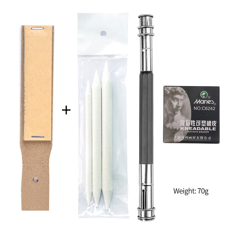 Tablero de papel de lija para lápiz de dibujo, juego de papel de lija para afilar lápiz de carbón para artistas, suministros de dibujo artístico: Rojo