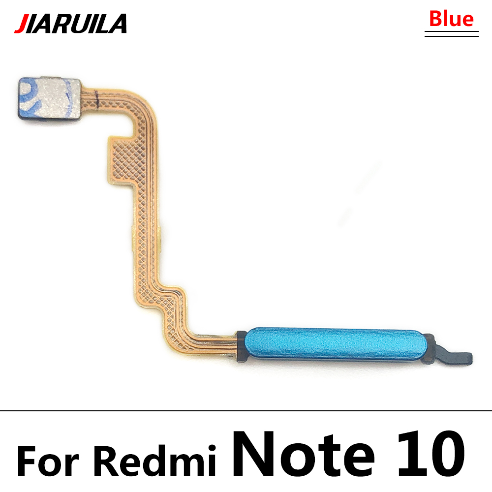 escáner de huellas dactilares para Xiaomi Redmi Note 10 Note 10 Pro, botón de inicio, menú de huellas dactilares, tecla de retorno, Sensor, Cable flexible: Redmi Note 10 Blue