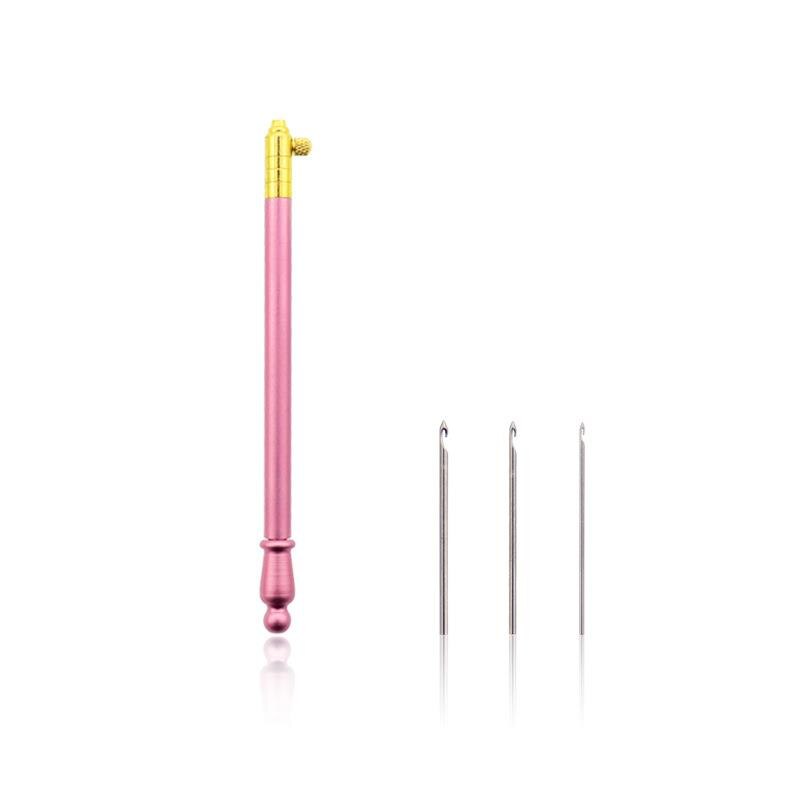 Punzón para bordado, aguja de tejer con 3 agujas, punzón, manualidad de punto de cruz, Kit de ganchillo francés para coser: 02