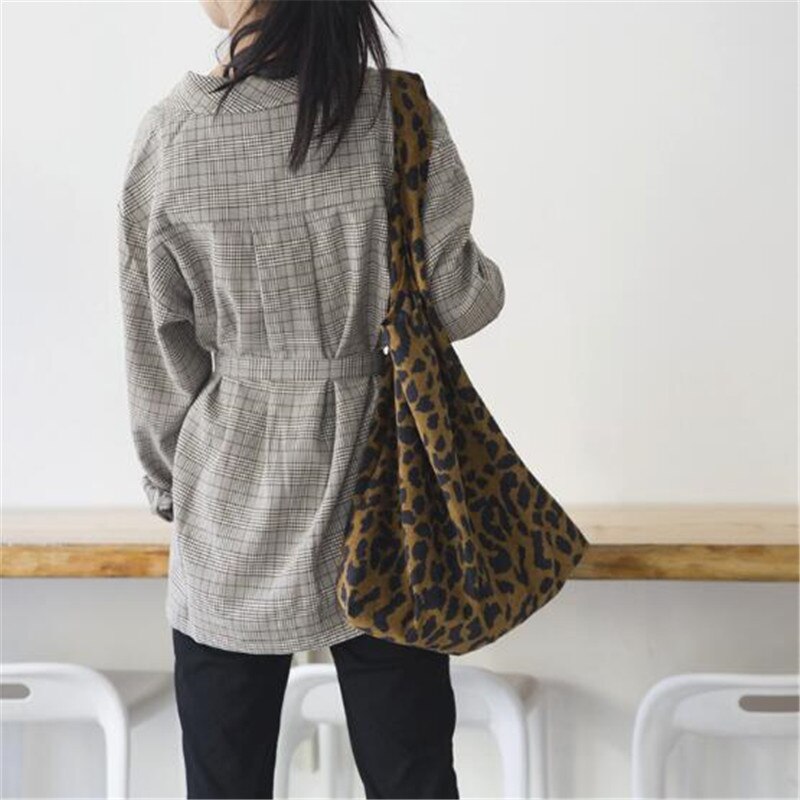 Delle Donne di modo Del Leopardo shopping Borsa cartella casuale Tote Femminile BagLarge Capacità Eco Borse Delle Signore casuale Tote Della Spalla