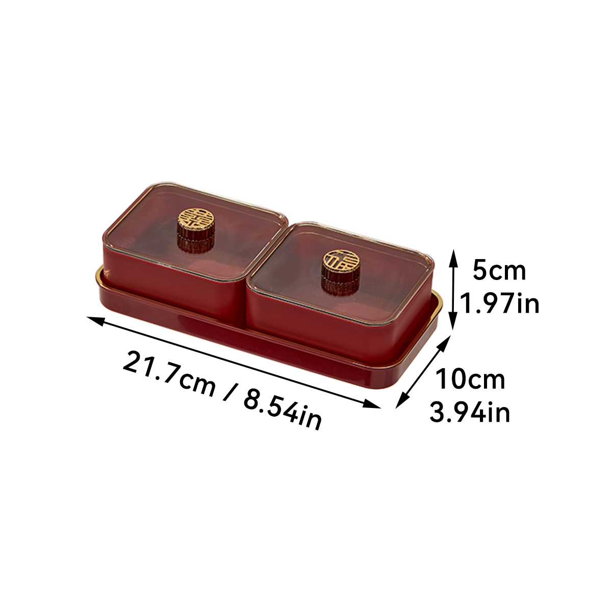 WORTHBUY 2/4/6 Gitter Lebensmittel Aufbewahrung sbox feuchtigkeit beständige Nuss, Trocken früchte, Süßigkeiten Box Obst Vorrats behälter für Weihnachten Neujahr: plum